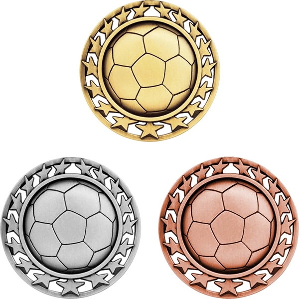 Featuring an antiqued finish, these medals will proclaim the success of... from ASI 61966 HPG / BCG Creations HPG Gold