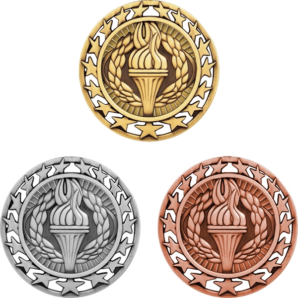 Featuring an antiqued finish, these medals will proclaim the success of... from ASI 61966 HPG / BCG Creations HPG Gold