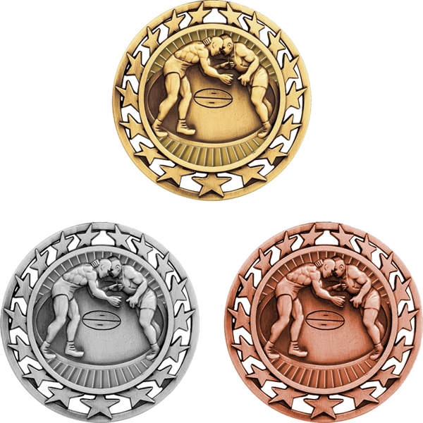 Featuring an antiqued finish, these medals will proclaim the success of... from ASI 61966 HPG / BCG Creations HPG Gold