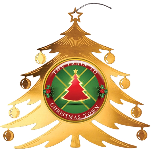 Stock shaped 3D ornaments with full color domed insert for a... from ASI 61966 HPG / BCG Creations HPG Gold