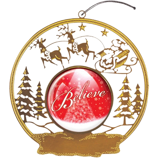 Stock shaped 3D ornaments with full color domed insert for a... from ASI 61966 HPG / BCG Creations HPG Gold