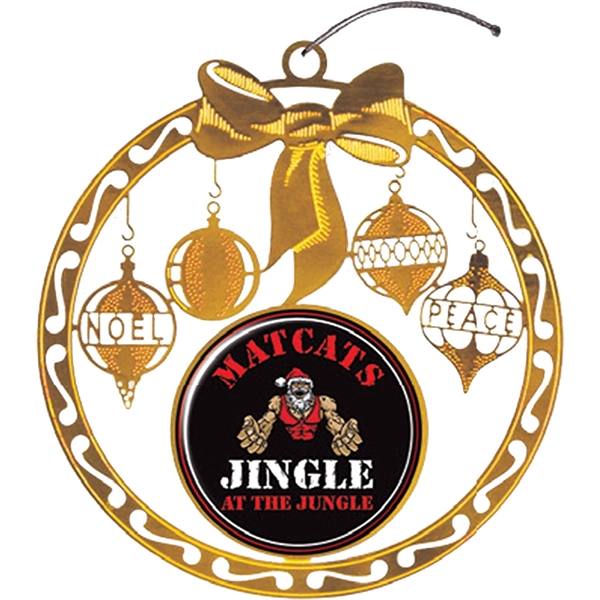 Stock shaped 3D ornaments with full color domed insert for a... from ASI 61966 HPG / BCG Creations HPG Gold