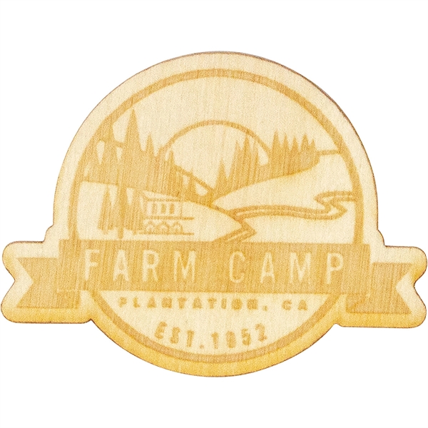 Custom Laser engraved wood stickers have a 3M backing and are... from ASI 61966 HPG / BCG Creations HPG Gold