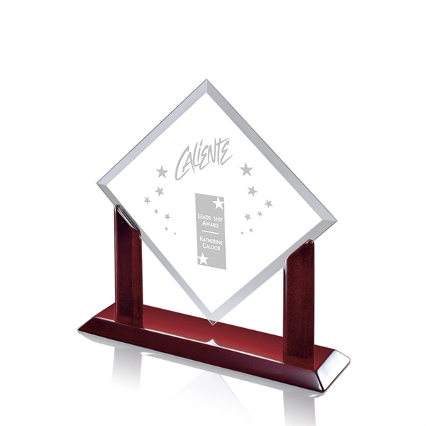 Starfire diamond shape award on a rosewood piano finish base.... from ASI 84592 St Regis Group / St Regis