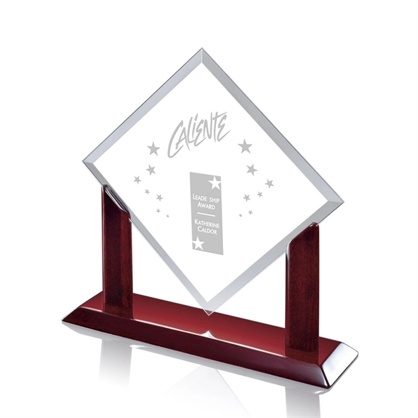 Starfire diamond shape award on a rosewood piano finish base.... from ASI 84592 St Regis Group / St Regis