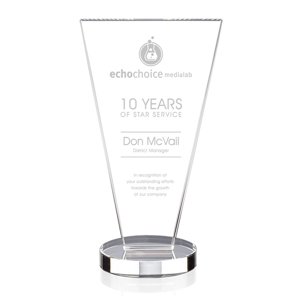 Fabulous Starfire Award tapers towards a beautiful optical crystal base. Perfect... from ASI 84592 St Regis Group / St Regis