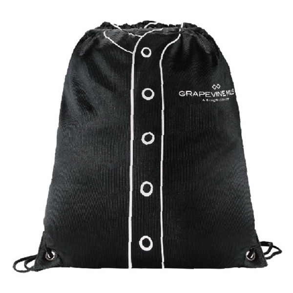 Sports cinch bag in jersey and dazzle material with nylon lining.... from ASI 31977 Adline Industries Inc