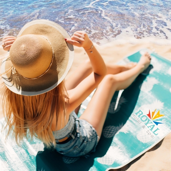 Beach Towel, 360gsm poly velour material, custom full color sublimation design,... from ASI 67557 LimeLight Ent