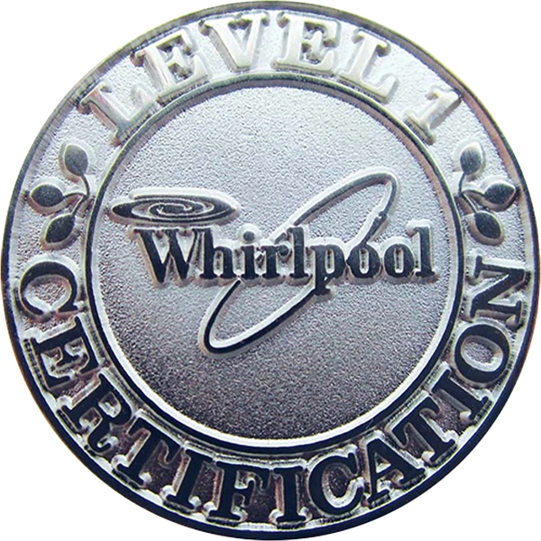 Die struck metal lapel pin that's sandblasted copper and brass.... from ASI 61966 HPG / BCG Creations HPG Gold