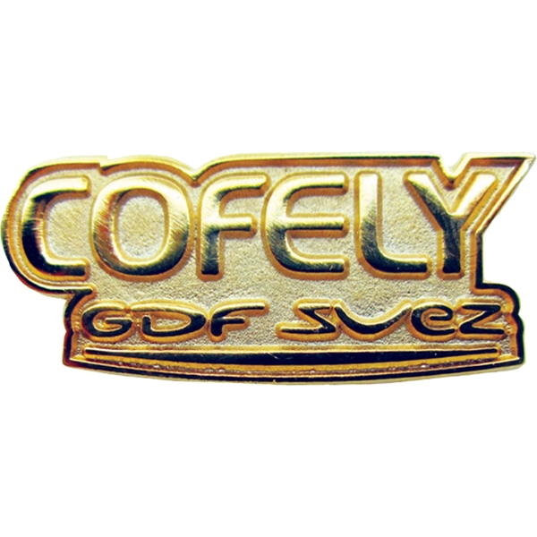 Die struck metal lapel pin that's sandblasted copper and brass.... from ASI 61966 HPG / BCG Creations HPG Gold