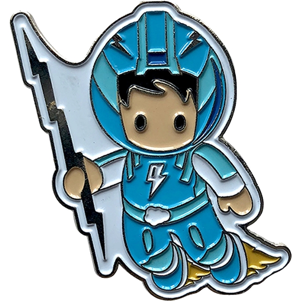 Custom shape die struck soft enamel lapel pin.... from ASI 61966 HPG / BCG Creations HPG Gold