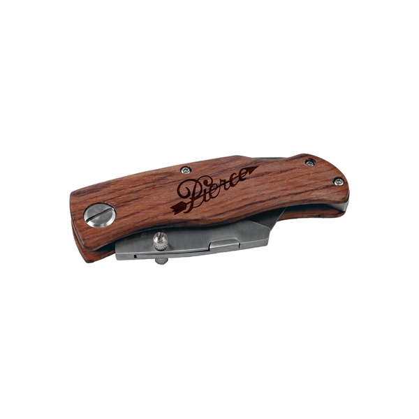 4" Distinct Wood Handle Utility Knife... from ASI 99030 Zipline / Zipline®