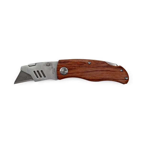 4" Distinct Wood Handle Utility Knife... from ASI 99030 Zipline / Zipline®