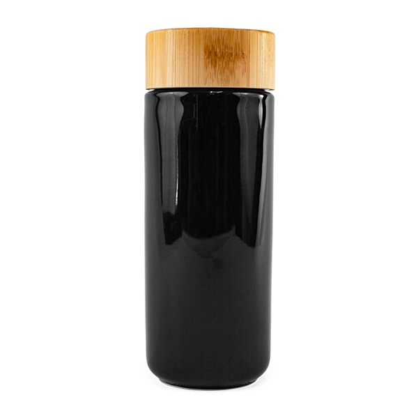 10oz Sleek Double Wall Ceramic Mug with Bamboo Lid... from ASI 99030 Zipline