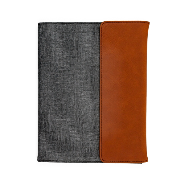 7" x 9" The Rustic Faux Leather & Canvas Portfolio... from ASI 99030 Zipline / Zipline®