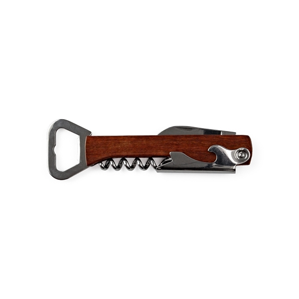 5 1/4" Lux Wooden Bottle Opener & Wine Corkscrew... from ASI 99030 Zipline / Zipline®
