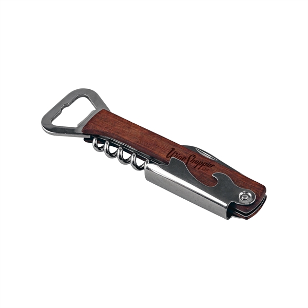 5 1/4" Lux Wooden Bottle Opener & Wine Corkscrew... from ASI 99030 Zipline / Zipline®