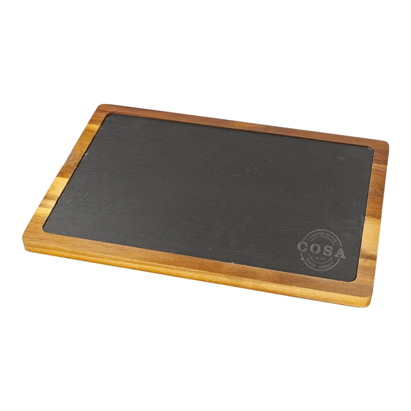 Rectangle Flair Acacia Wood/ Slate Cutting Board... from ASI 99030 Zipline / Zipline®