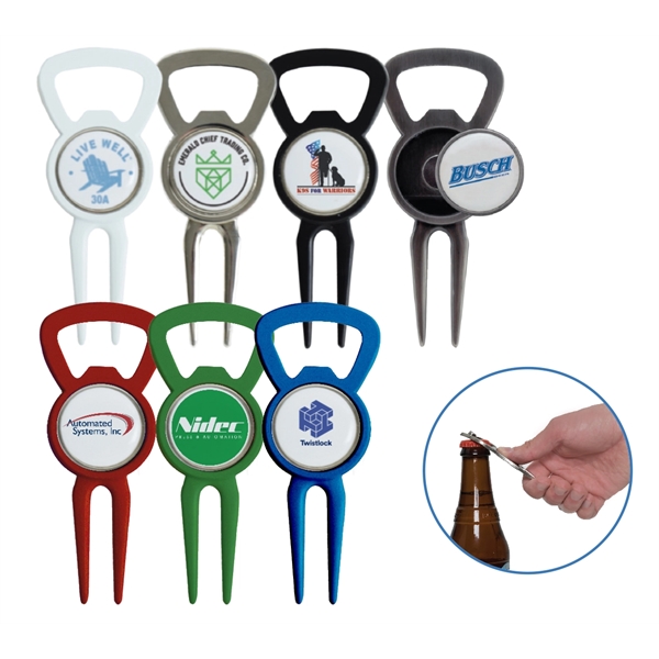 Golf tool gift set with a bottle opener divot tool, several... from ASI 38120 Ball Pro / Diversified Quality Kitchenware