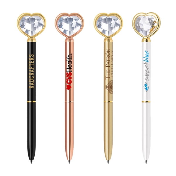 Heart-Shaped Crystal Pen... from ASI 31517 Admart Products / Admart Line