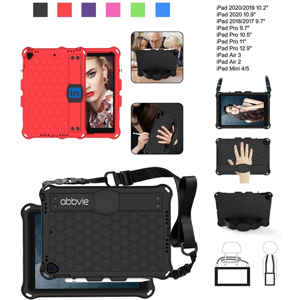 2020 iPad 10.9" Case with Hand Strap + Shoulder Strap.... from ASI 79909 Promotek / Promotek™