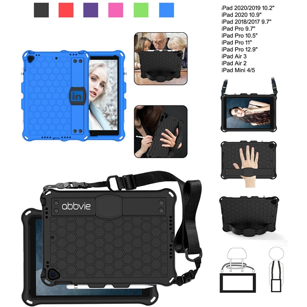 2020 iPad 10.9" Case with Hand Strap + Shoulder Strap.... from ASI 79909 Promotek / Promotek™