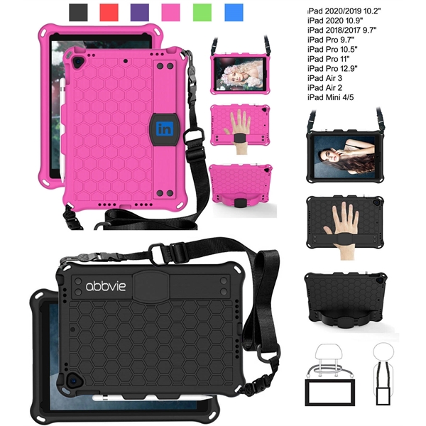 2020 iPad 10.9" Case with Hand Strap + Shoulder Strap.... from ASI 79909 Promotek / Promotek™