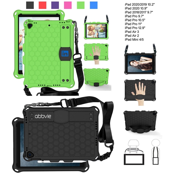 2020 iPad 10.9" Case with Hand Strap + Shoulder Strap.... from ASI 79909 Promotek / Promotek™