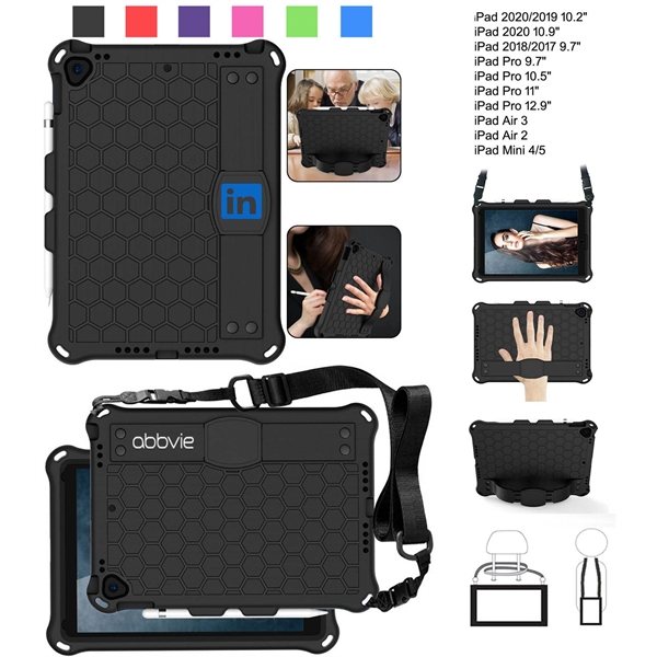 2020 iPad 10.9" Case with Hand Strap + Shoulder Strap.... from ASI 79909 Promotek / Promotek™