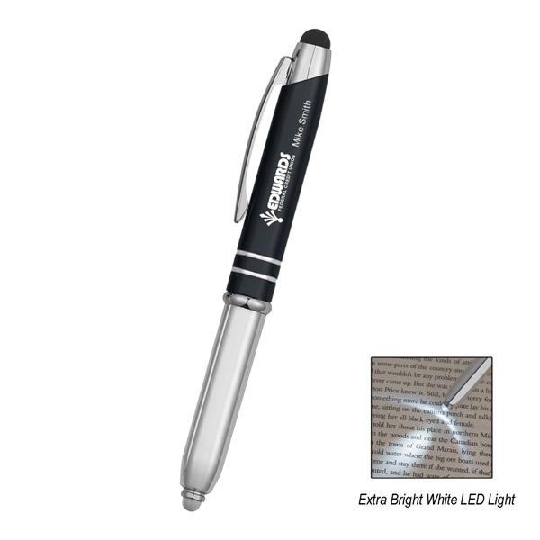 Ballpoint Stylus Pen with Light, push down on bulb to activate... from ASI 61125 Hit Promotional Products / Hit®
