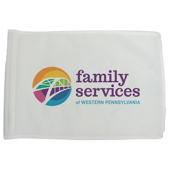 White golf flag measuring 21" x 13" for make the environment... from ASI 38120 Ball Pro / Diversified Quality Kitchenware