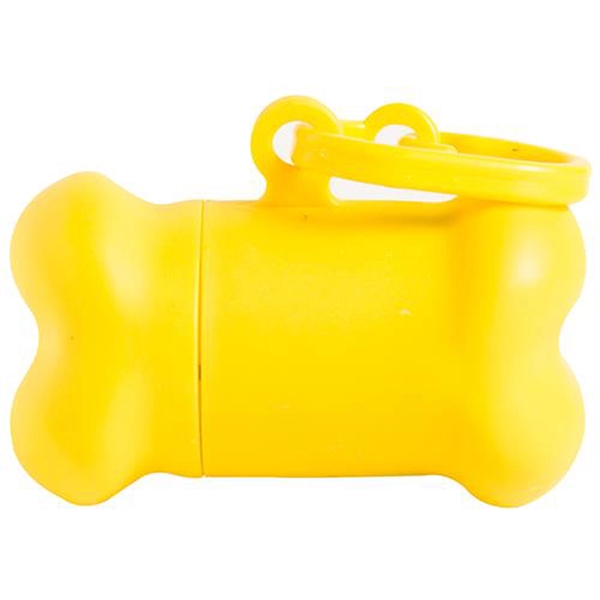 Pet waste bag dispenser. Includes 15 polybags. Bone shape. Oversize clip... from ASI 79840 The Proinnovative Line