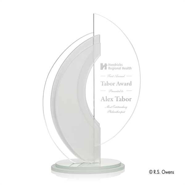 Clear and frosted optical crystal award; 12" x 7 3/4".... from ASI 84592 St Regis Group / R S Owens & Co Inc