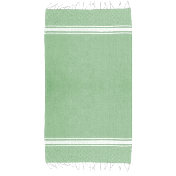 Iliana Peshtemal beach towel in soft pastel colors with white accents... from ASI 91605 Towel Specialties