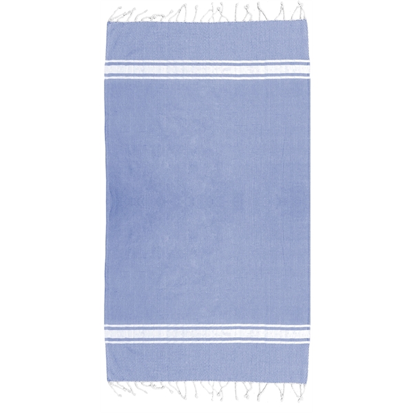 Iliana Peshtemal beach towel in soft pastel colors with white accents... from ASI 91605 Towel Specialties