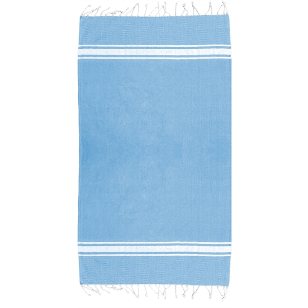 Iliana Peshtemal beach towel in soft pastel colors with white accents... from ASI 91605 Towel Specialties