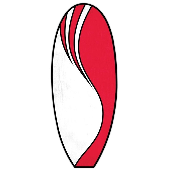 Wavez stock towel made of velour in the shape of a... from ASI 91605 Towel Specialties