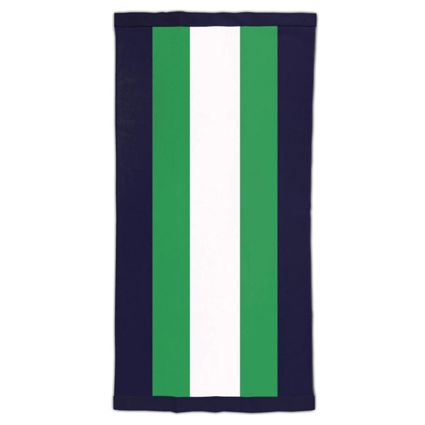 Spinnaker towel made of terry velour with features bold colored stripes.... from ASI 91605 Towel Specialties