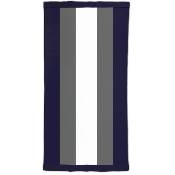 Spinnaker towel made of terry velour with features bold colored stripes.... from ASI 91605 Towel Specialties