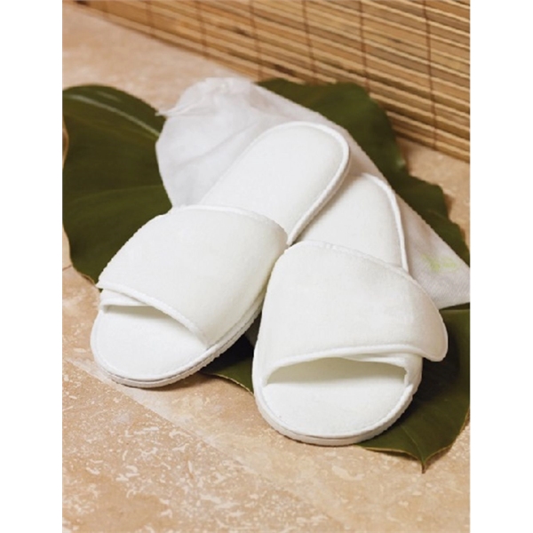 Adjustable terry velour slippers.... from ASI 91605 Towel Specialties / Cobblestone Mills