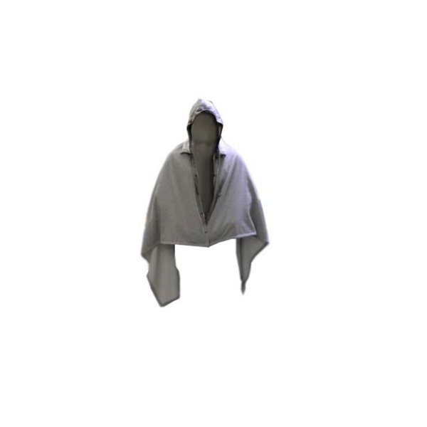 Hooded poncho and blanket all in one.... from ASI 91605 Towel Specialties / Cobblestone Mills