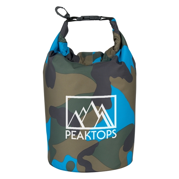 5-liter camo waterproof dry bag made of 210T ripstop polyester with... from ASI 61125 Hit Promotional Products / Hit®
