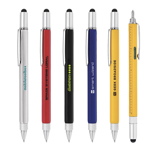 Stylus pen with short ruler on the barrel.... from ASI 31517 Admart Products / Admart Line