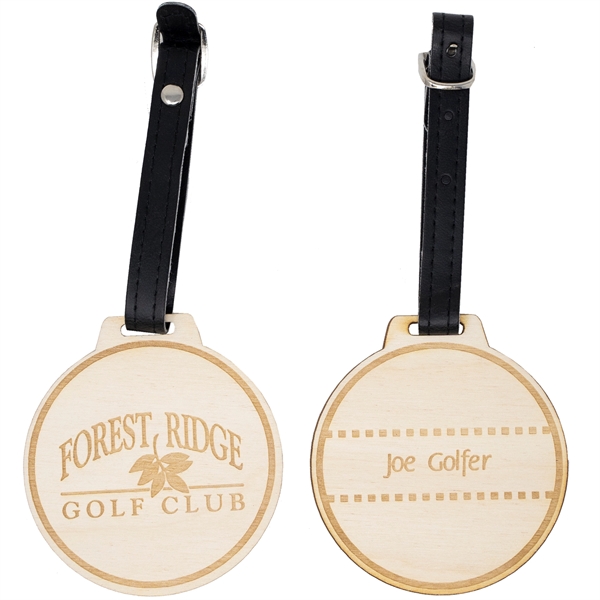 Golf bag tags made from wood.... from ASI 61966 HPG / BCG Creations HPG Gold