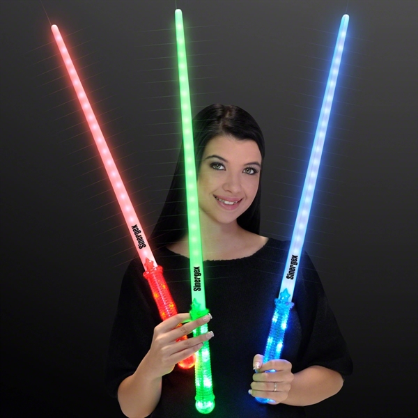 Blank or Imprinted. Flashing light saber in assorted pack.... from ASI 34194 ALightPromos / Alight Promotional Products