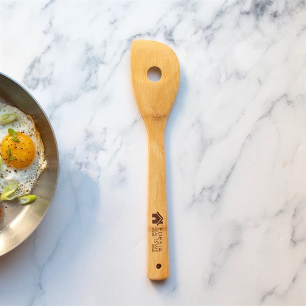 A high quality bamboo spatula won't leach chemicals, or impart strange... from ASI 61966 HPG / Beacon Promotions