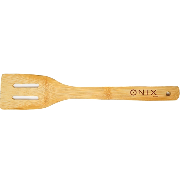 The Bamboo Slotted Spatula Turner is an essential kitchen tool!... from ASI 61966 HPG / Beacon Promotions
