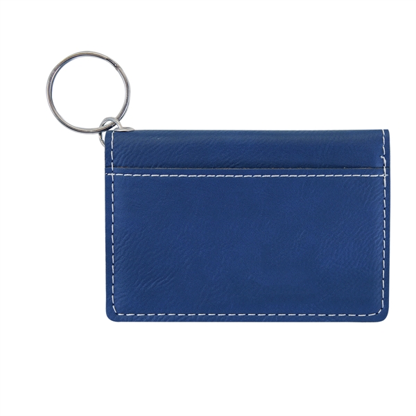 4 1/4" x 3" x 1/2" blue and silver PU leatherette... from ASI 74601 Calico