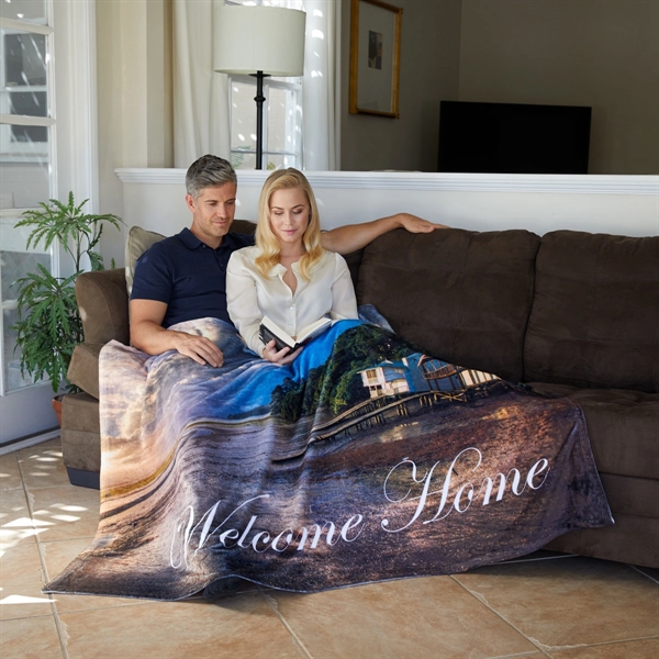 Soft and warm 50" x 60" sublimated blanket, 100% polyester.... from ASI 73520 Neet Feet / Kanata Blanket