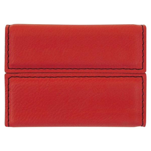 3 3/4" x 2 3/4" x 9/16" red PU leather business... from ASI 74601 Calico